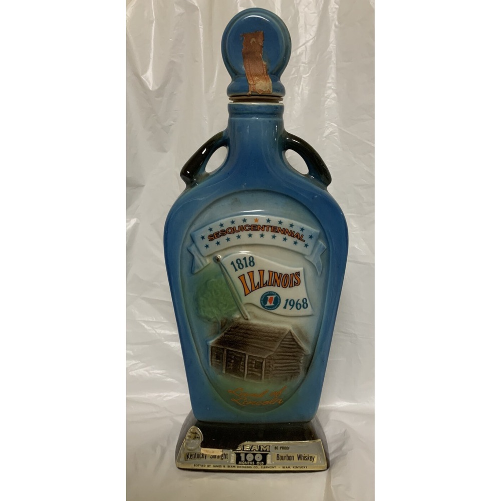 Jim Beam Vintage Decanter Sesquicentennial 1818-1968 Illinois *Empty